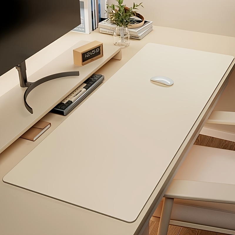 Leatherwork Desk - 1pc Large Faux Leather Mouse Pad,