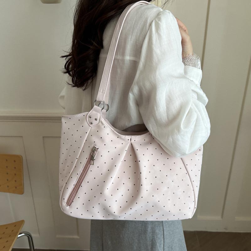 Korean Polka Dot Shoulder Tote - огляд і ціна Leather Work Duffle