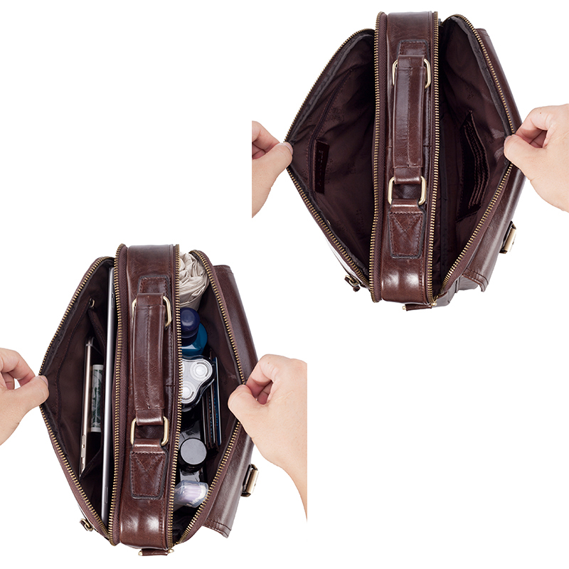 Men's Genuine Leather Shoulder - огляд і ціна Leather Work Bag Men