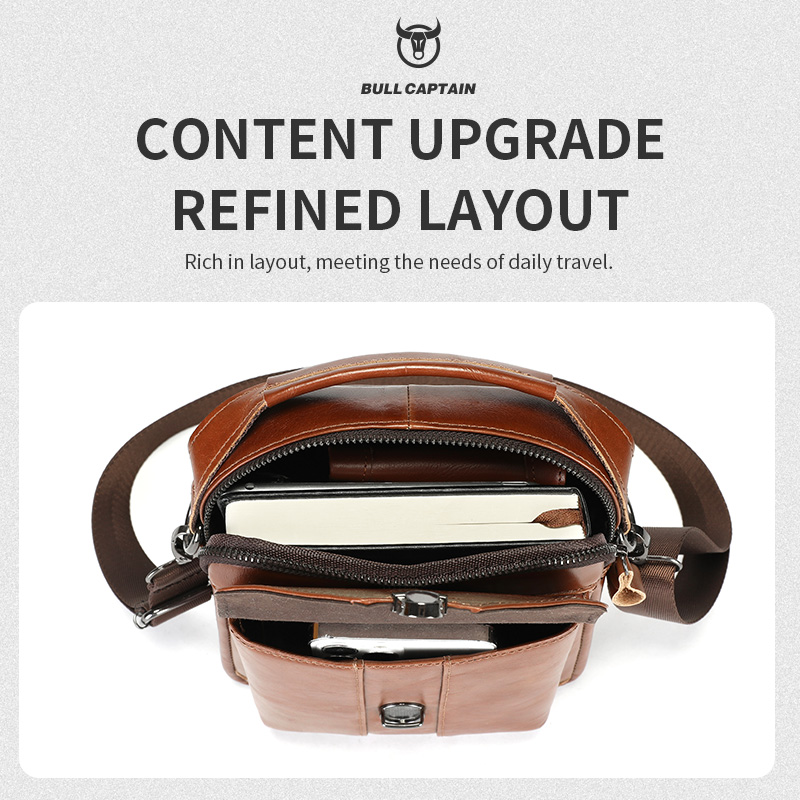 BULLCAPTAIN Mens Leather Messe - огляд і ціна Leather Work Bag Men
