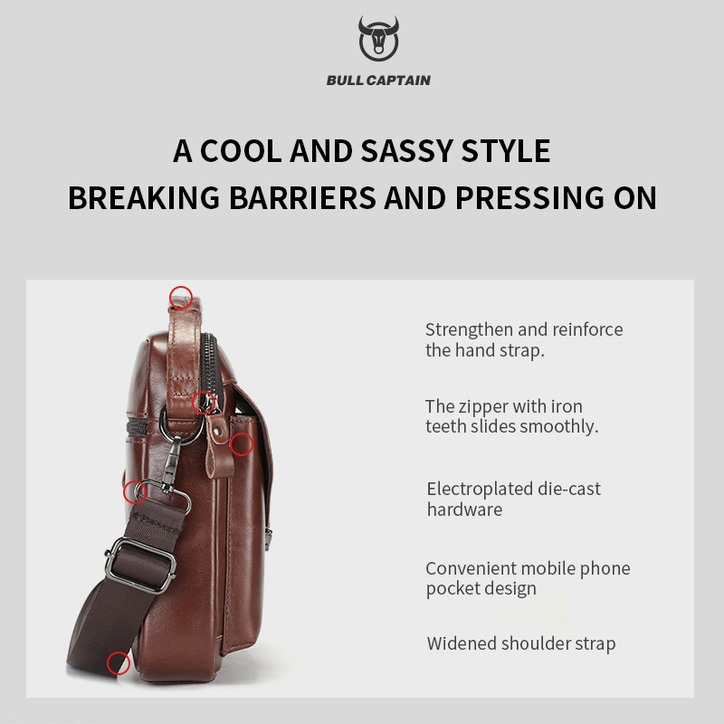 BULLCAPTAIN Mens Leather Messe - огляд і ціна Leather Work Bag Men