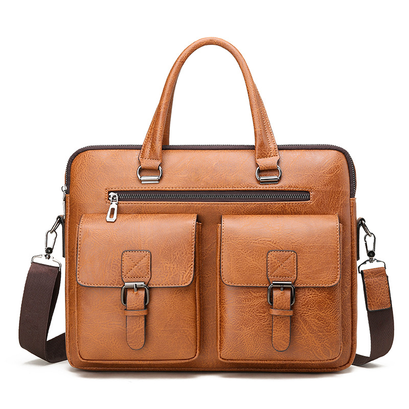 Luxury Brand Man Business Brie - огляд і ціна Leather Work Bag Men