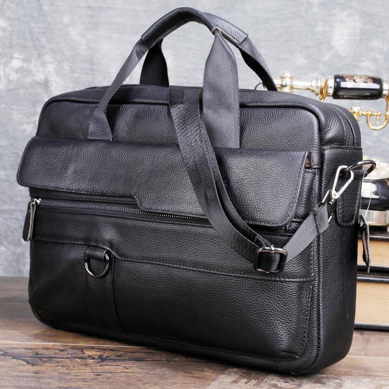 Large Men's Genuine Leather Ha - огляд і ціна Leather Work Bag Men