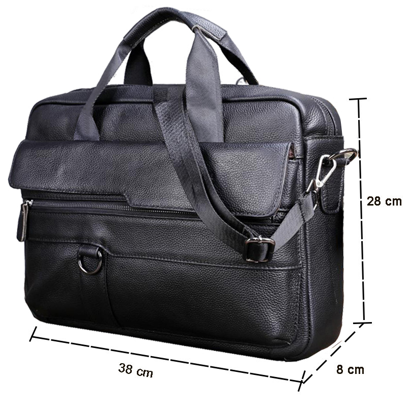 Large Men's Genuine Leather Ha - огляд і ціна Leather Work Bag Men