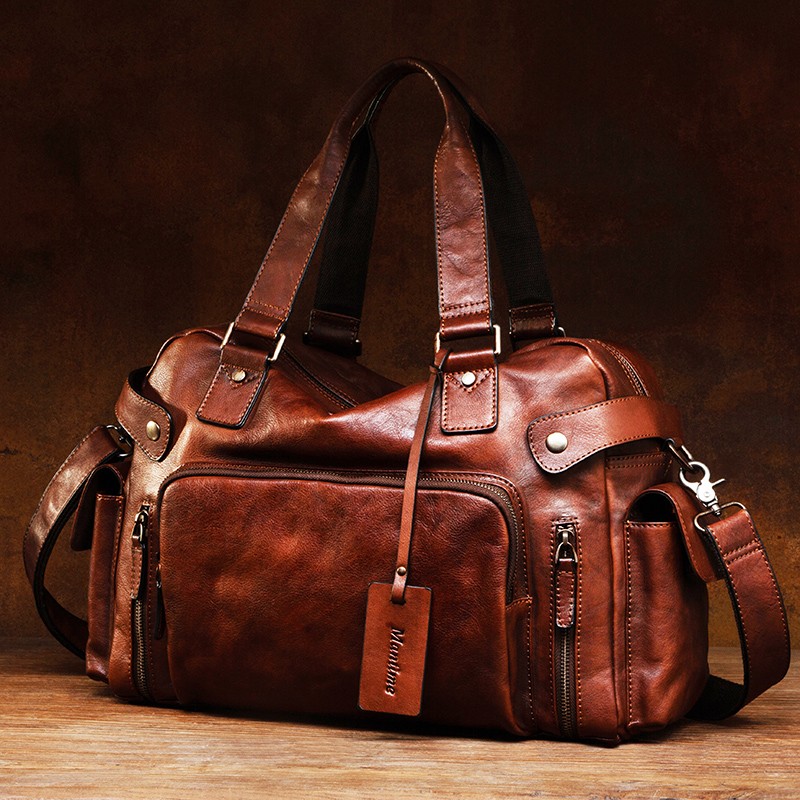 Vintage vegetable tanned leath - огляд і ціна Leather Work Bag Men