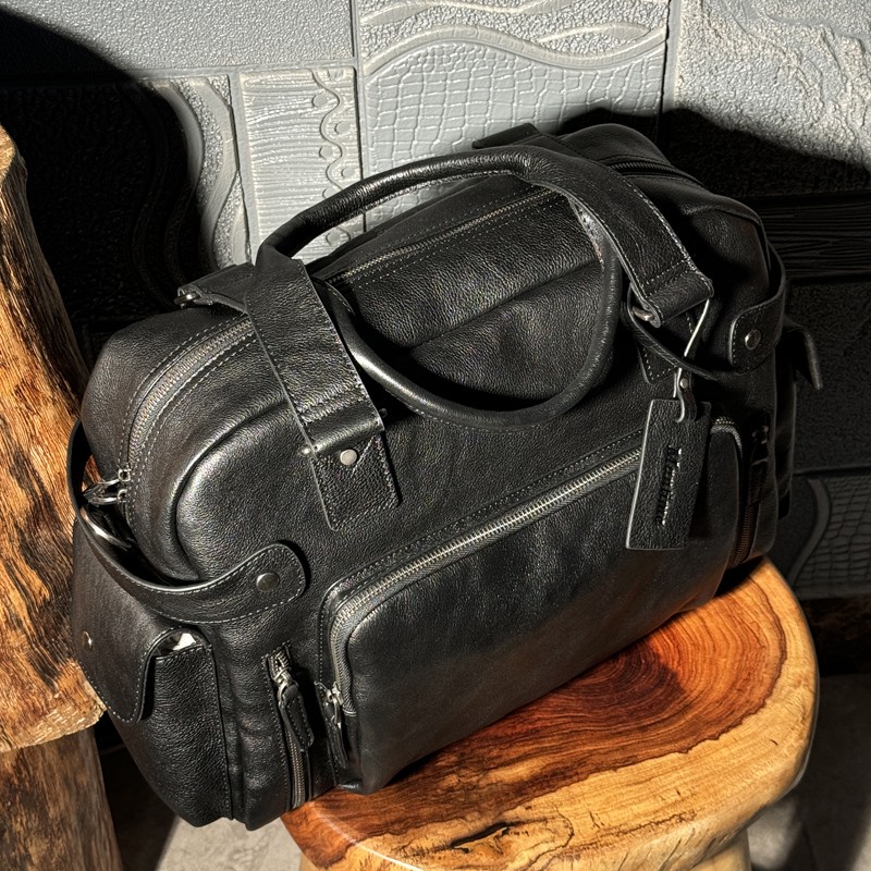 Vintage vegetable tanned leath - огляд і ціна Leather Work Bag Men