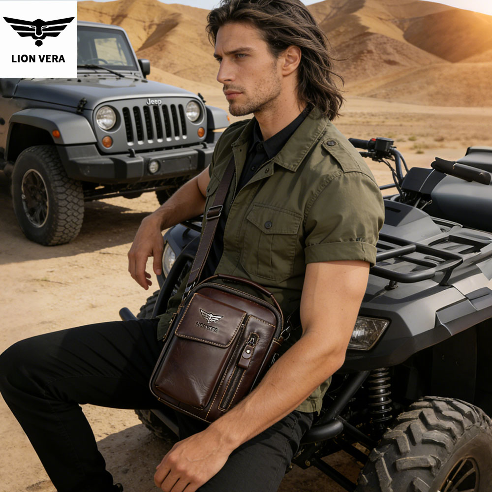 LION VERA Men's Genuine Leathe - огляд і ціна Leather Work Bag Men
