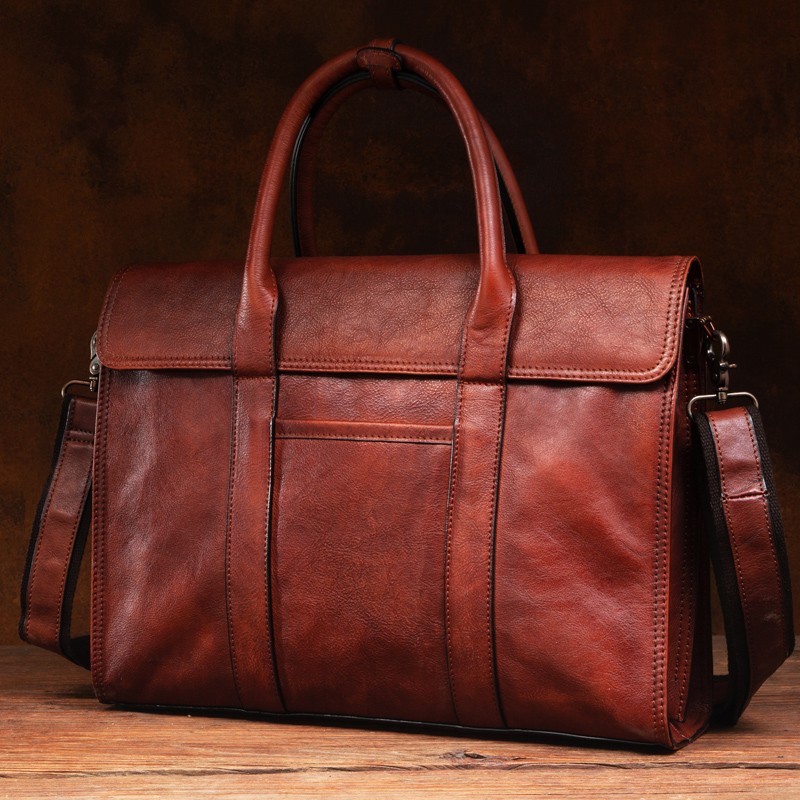 Vegetable tanned leather handb - огляд і ціна Leather Work Bag Men