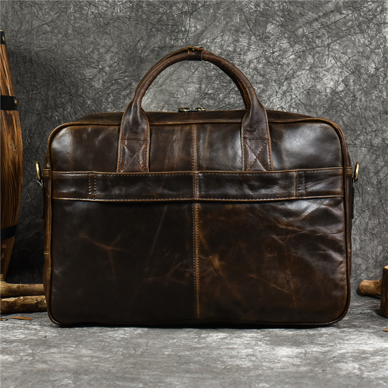 Luxury Genuine Leather Handbag - огляд і ціна Leather Work Bag Men