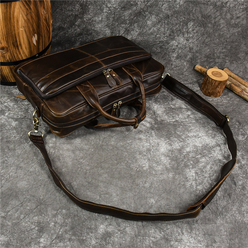 Luxury Genuine Leather Handbag - огляд і ціна Leather Work Bag Men