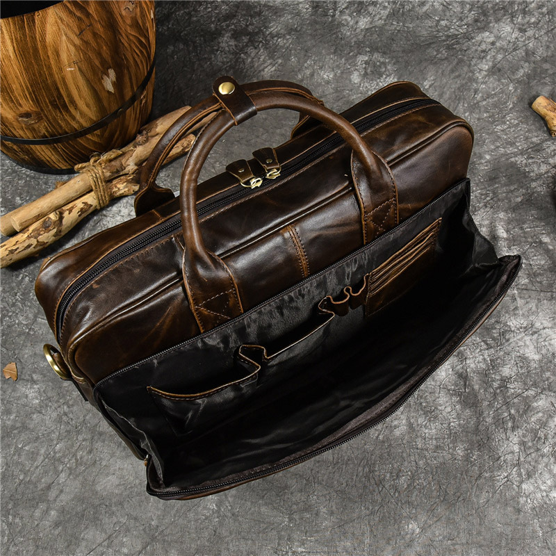 Luxury Genuine Leather Handbag - огляд і ціна Leather Work Bag Men