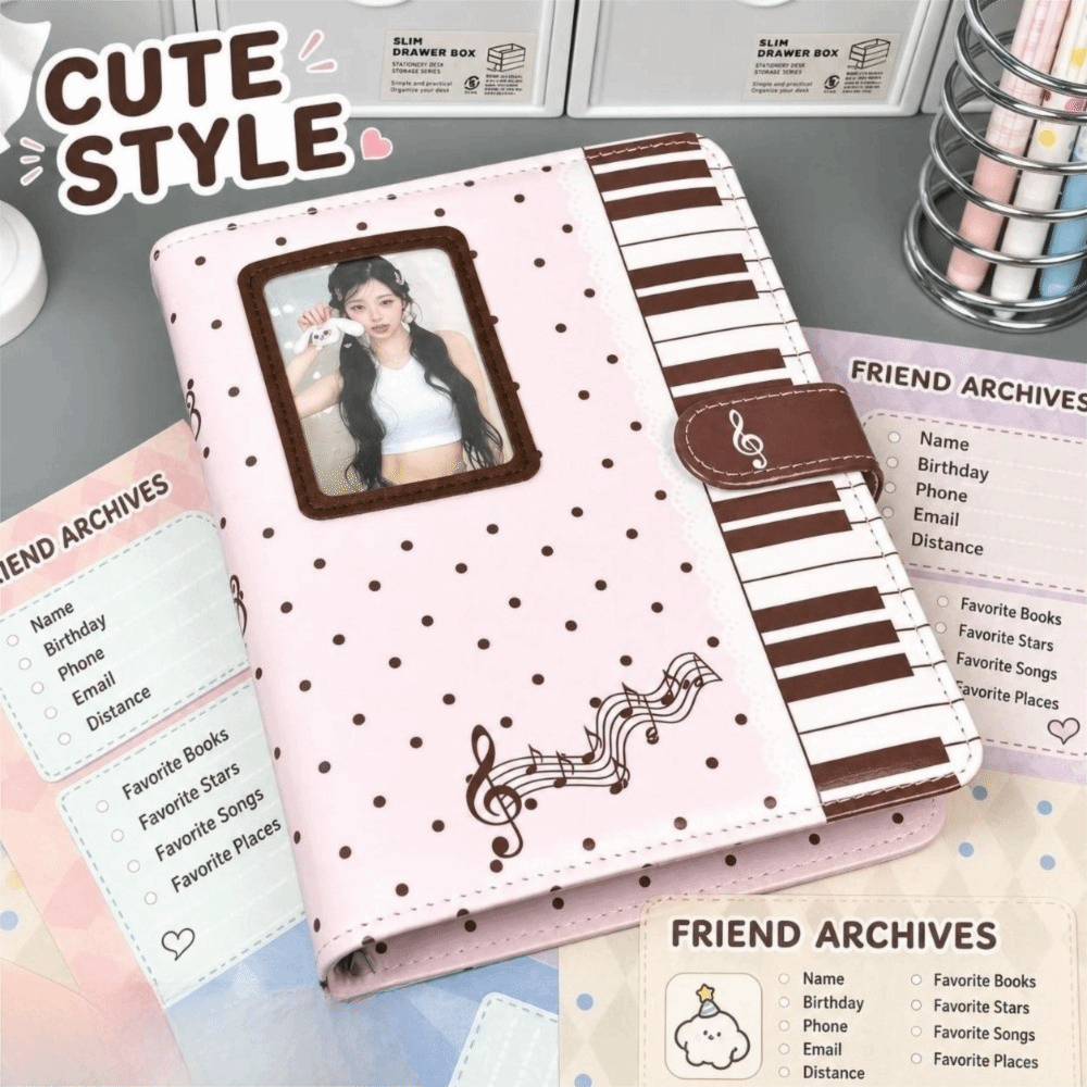 Ins Polka Dot Piano Binder Not - огляд і ціна Leather Work Notebook
