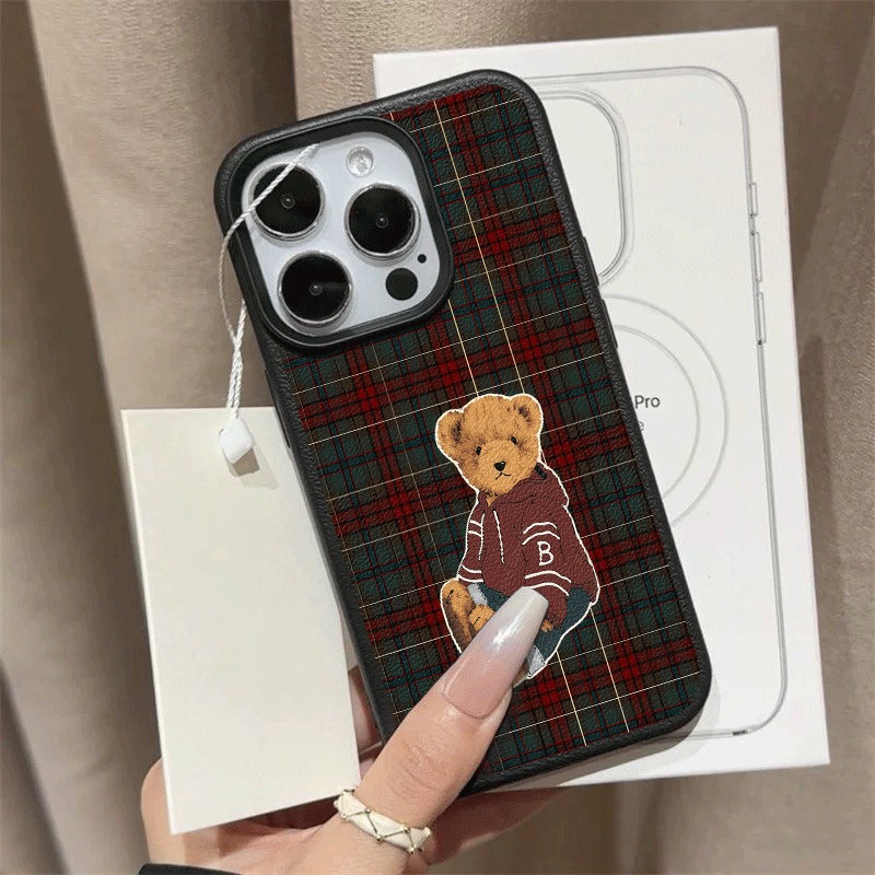 Grid Retro Teddy Bear Pattern  - огляд і ціна Leather X