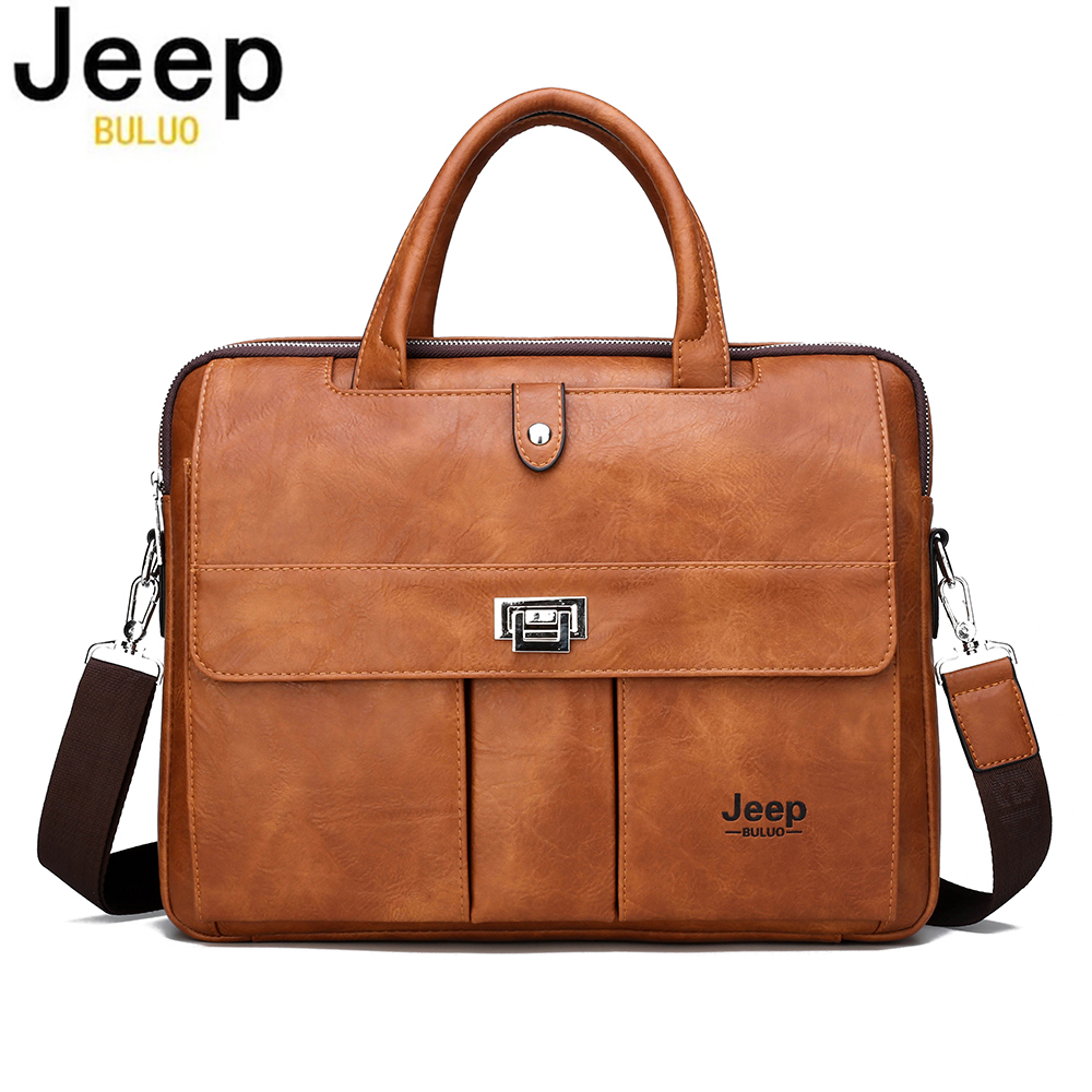 Jeep Buluo Men's Leather Brief - огляд і ціна Leather Work Bag Men