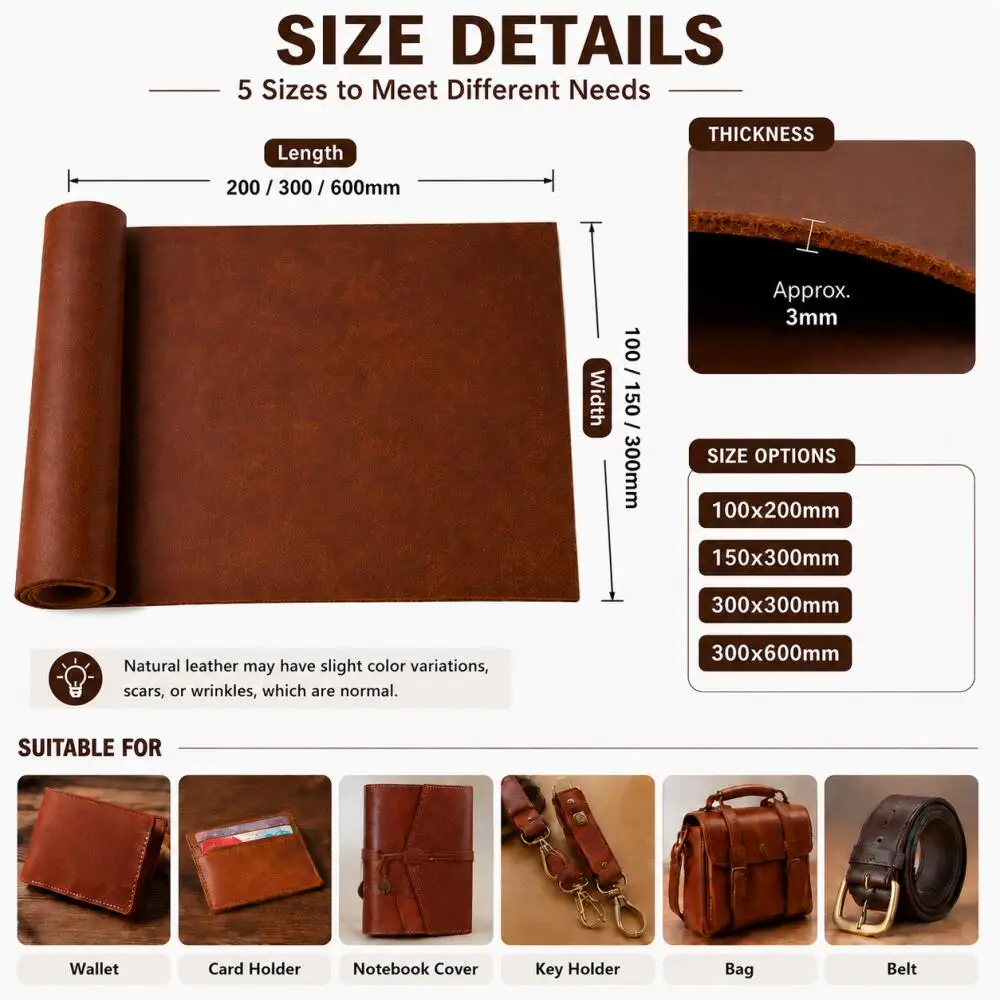 1pc Veg Tan Cowhide Leather Sh - огляд і ціна Veg Tan Leather Hide