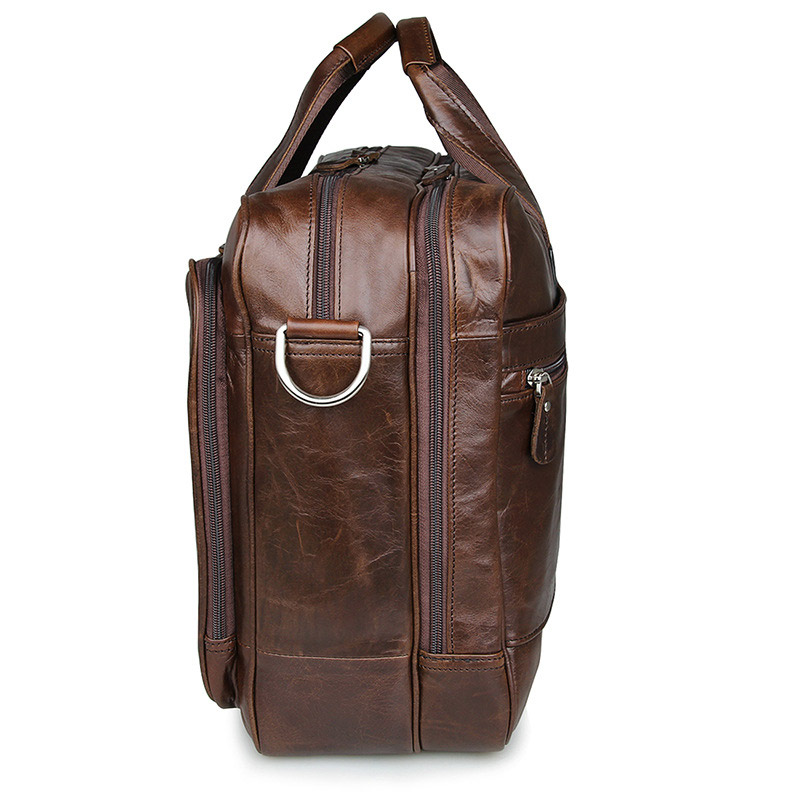 LACHIOUR Genuine Leather Men B - огляд і ціна Leather Work Bag Men