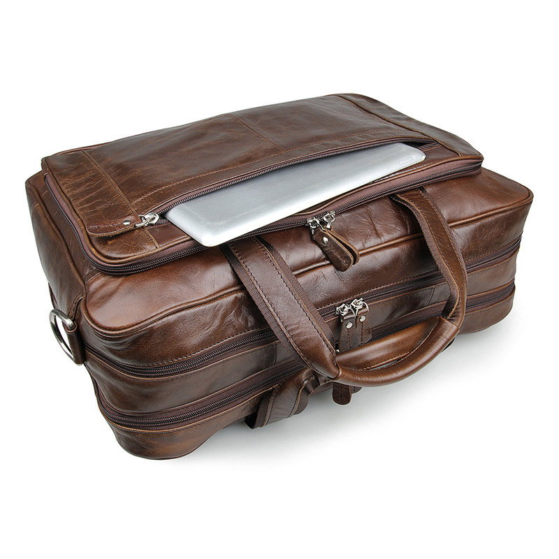 LACHIOUR Genuine Leather Men B - огляд і ціна Leather Work Bag Men