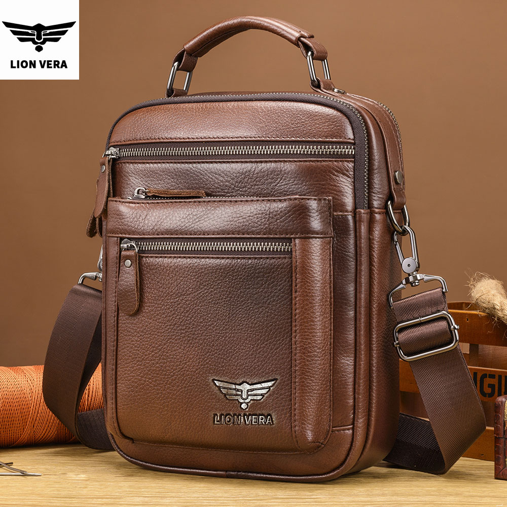 LION VERA Men's Shoulder Bag C - огляд і ціна Leather Work Bag Men