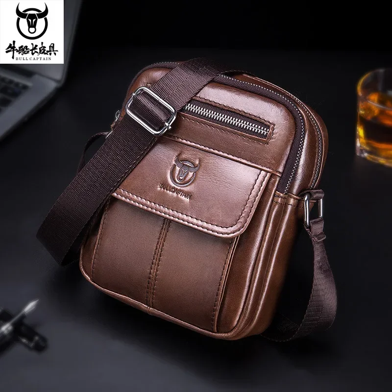 Bullcaptain Casual Men's Shoul - огляд і ціна Leather Work Bag Men